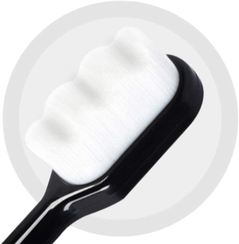 Newvent 2Pcs Ultra Soft Toothbrush For Adult | Ultra Soft Micro-Nano Bristled For Sensitive Gums & Teeth Toothbrush For Kids & Adults (Black ) - Image 2