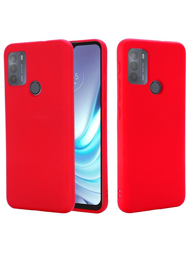 S-TOP Case For Motorola Moto G50 Pure Color Liquid Silicone Shockproof Full Coverage Case - Image 1