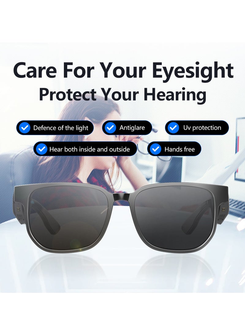 Generic Smart Glasses, Sunglasses For Drivers To Block Blue Light, Bluetooth Headset AI Audio Glasses to Liberate Both Ears (GS09 Black)  - Image 2