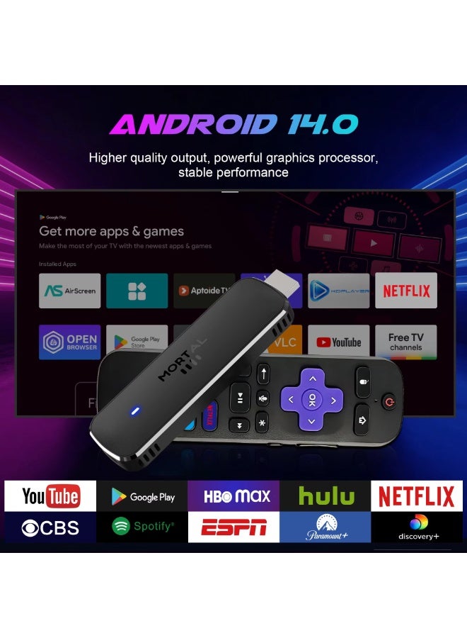 عصا بث MORTAL Q8 Ultra 4K مع نظام أندرويد 14.0 ومعالج رباعي النواة - Image 2