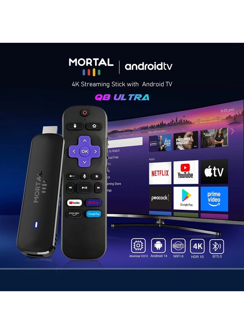 عصا بث MORTAL Q8 Ultra 4K مع نظام أندرويد 14.0 ومعالج رباعي النواة - Image 4