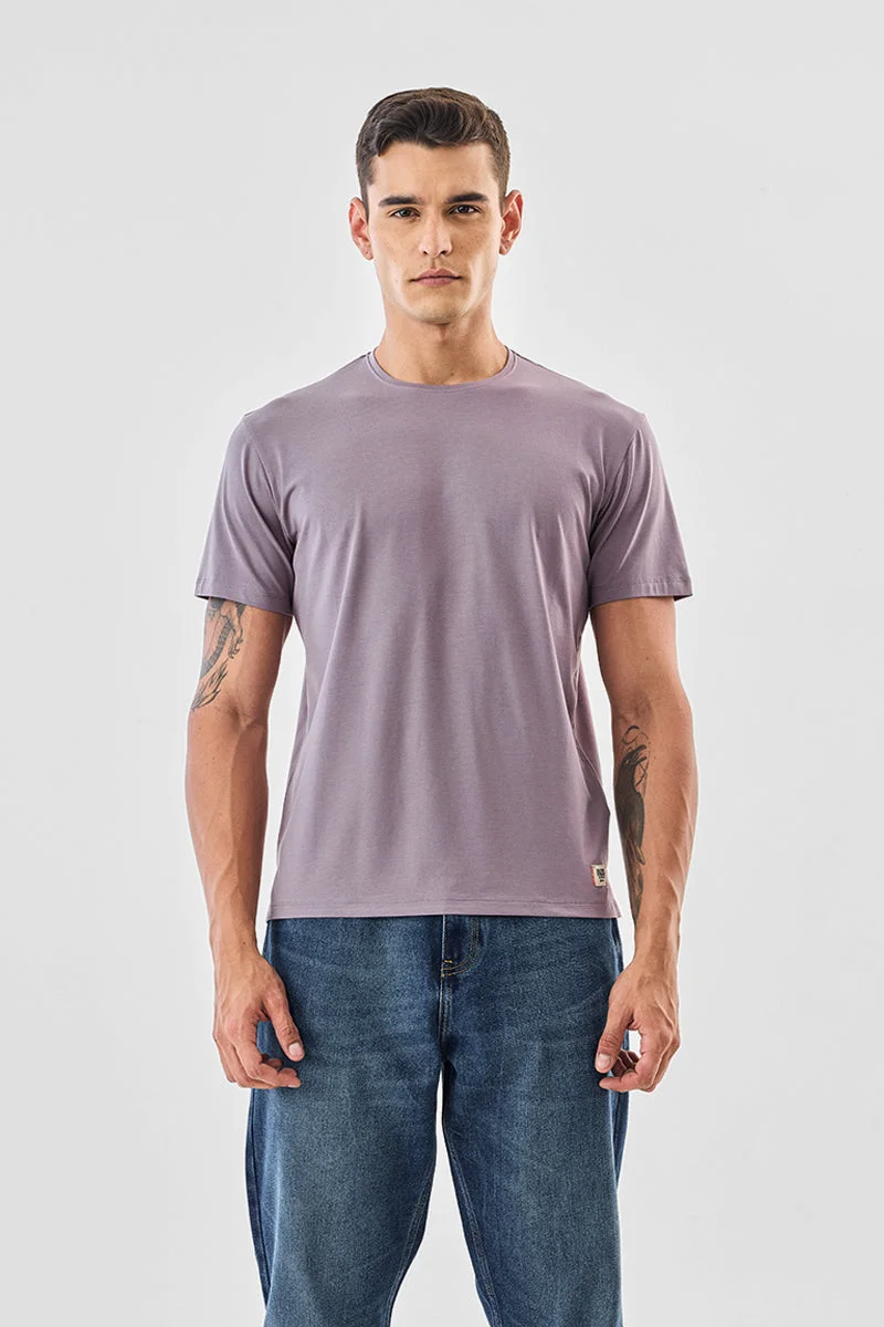 SNITCH Basic Side Slit Stretch T-Shirt