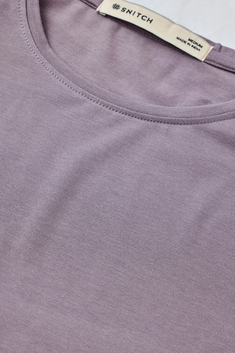 SNITCH Basic Side Slit Stretch T-Shirt