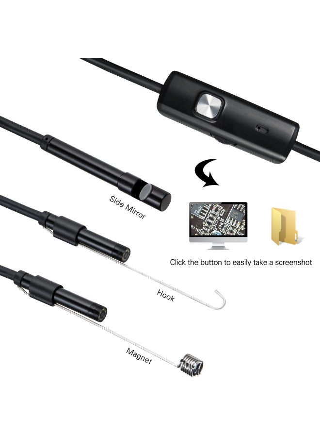 7mmusb Android Phone Comes With Camera Industrial Endoscope Pipeline Air Conditioning Auto Repair Camera 1 M 2 M 5m-Color:1.5 M Flexible Cord - Image 4