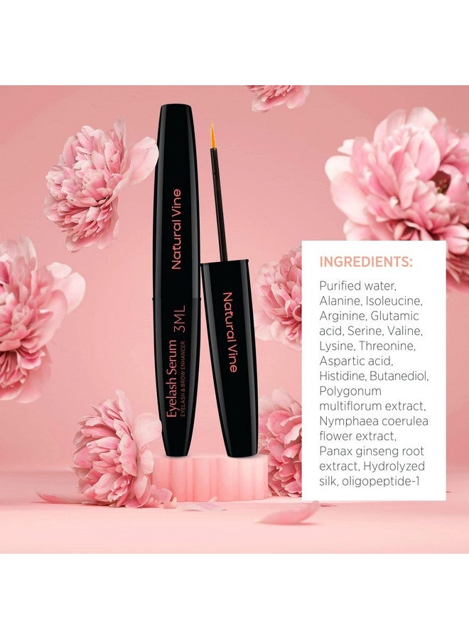 Natural Vine Eyelash Growth Serum: Lash Enhancing Serum with Advanced Formula to Boost Longer Fuller and Thicker Looking Lashes - Vegan & Cruelty-Free for Sensitive Eyes 3mL 3 Months Supply - Image 5
