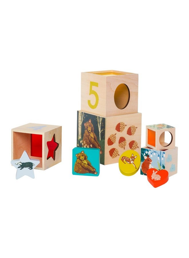 Manhattan Toy Manhattan Toy Enchanted Forest 12-Piece Wooden Stacking Counting Sorting Toy Blocks with Solid Wood Cutout Shapes - Image 2