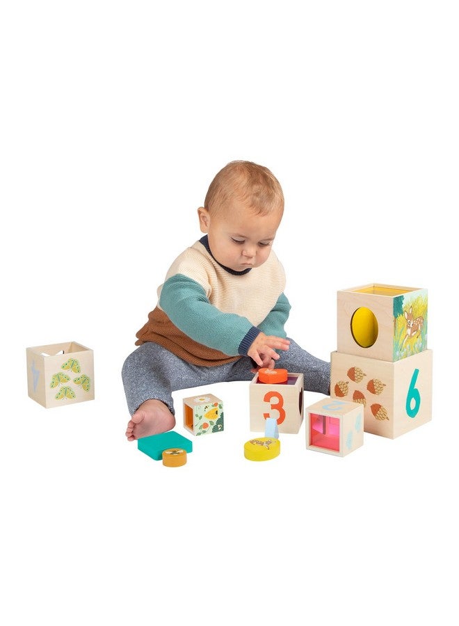 Manhattan Toy Manhattan Toy Enchanted Forest 12-Piece Wooden Stacking Counting Sorting Toy Blocks with Solid Wood Cutout Shapes - Image 4