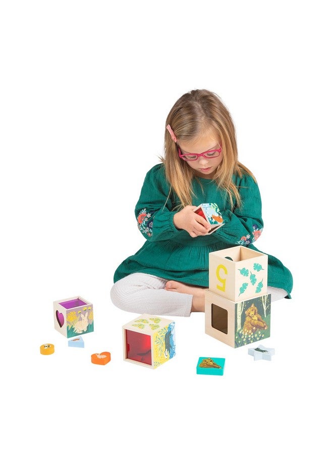 Manhattan Toy Manhattan Toy Enchanted Forest 12-Piece Wooden Stacking Counting Sorting Toy Blocks with Solid Wood Cutout Shapes - Image 5