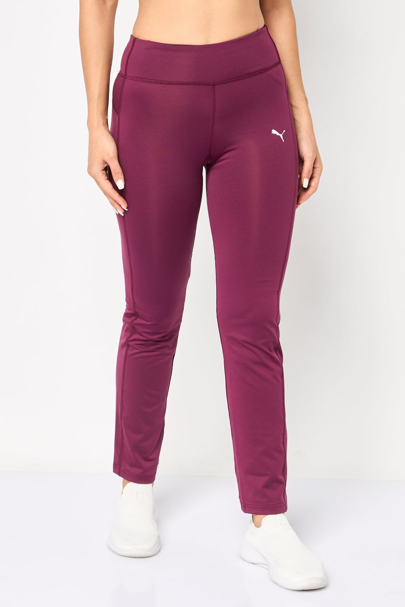 PUMA Women Sportswear Fit Pull On Training Leggings, Burgundy - Image 1