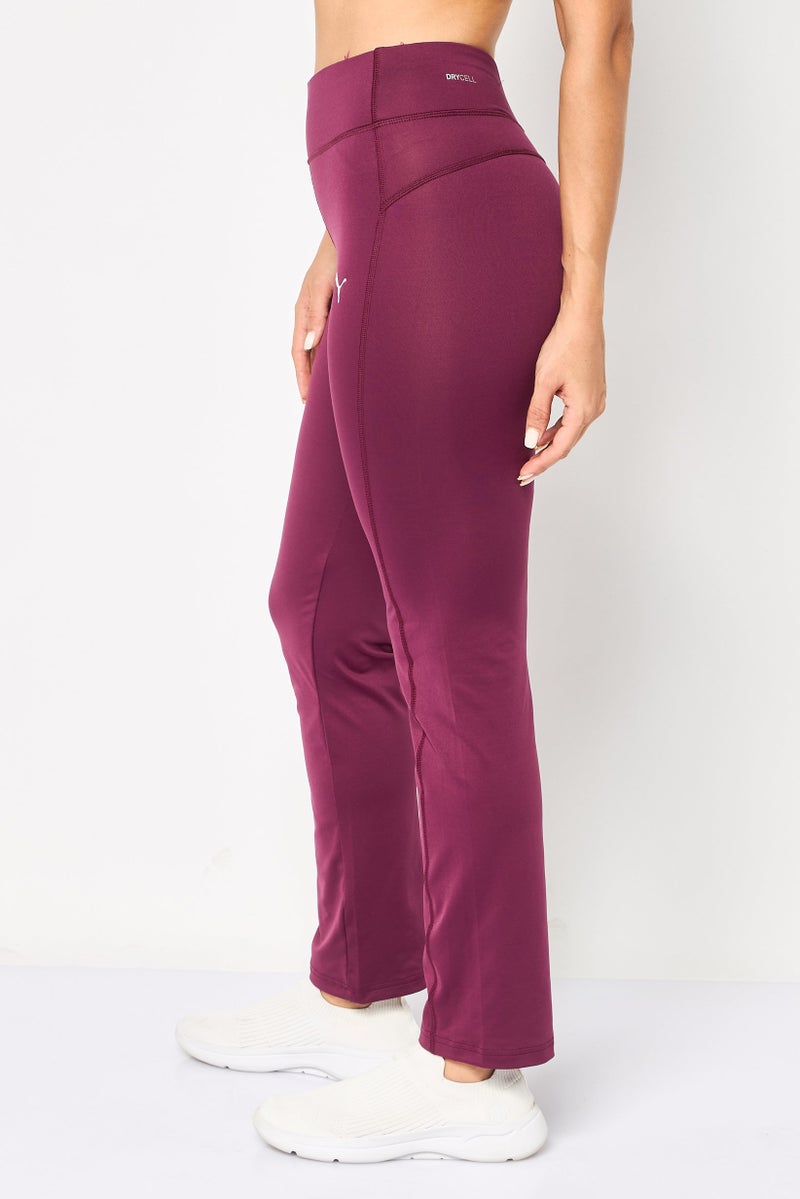 PUMA Women Sportswear Fit Pull On Training Leggings, Burgundy - Image 4