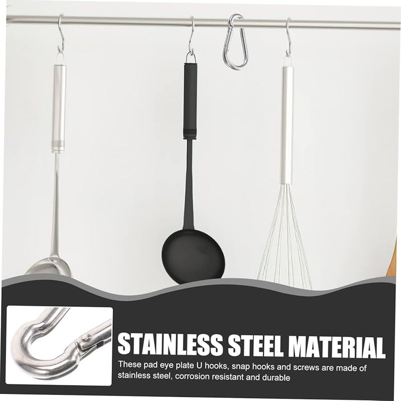 Kisangel Heavy Duty Ceiling Hook Wall Mount Hardware Pad Eye Plate 4 Pack - Image 5