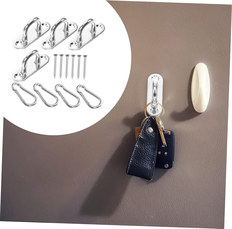 Kisangel Heavy Duty Ceiling Hook Wall Mount Hardware Pad Eye Plate 4 Pack - Image 4