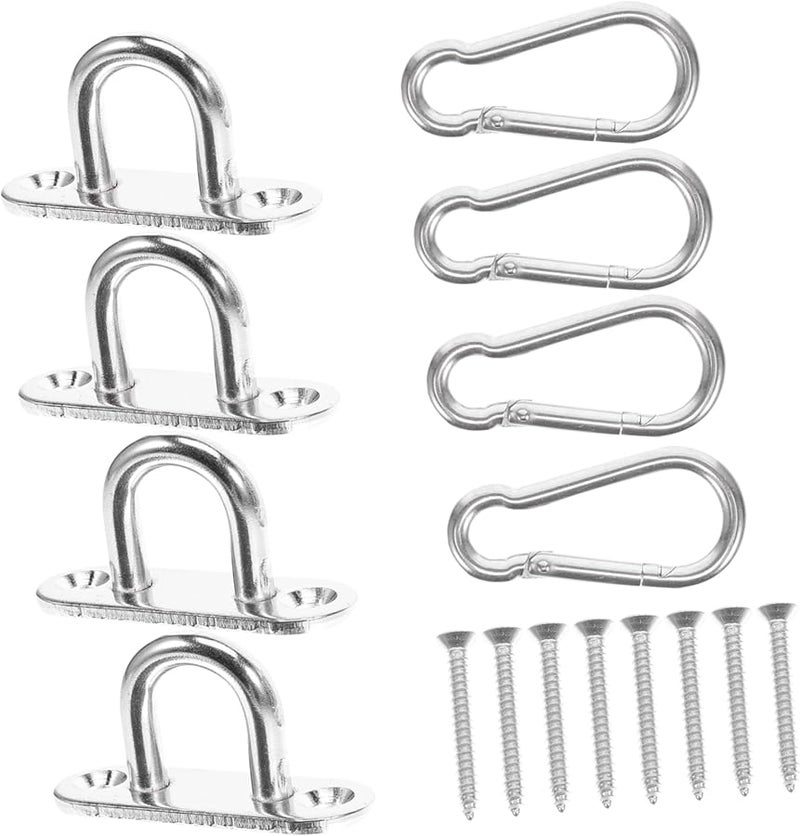 Kisangel Heavy Duty Ceiling Hook Wall Mount Hardware Pad Eye Plate 4 Pack - Image 2