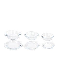 Home Smart Casserole Round Glass Baking Dish Borosilicate Multipurpose Round Bake and Serve Class Casserole with Lid 0.7L/1.0L/1.5L 3 Pc by Home Smart  - Image 2