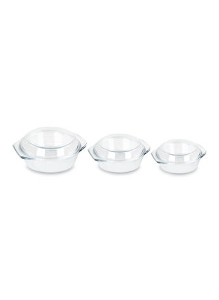 Casserole Round Glass Baking Dish Borosilicate Multipurpose Round Bake and Serve Class Casserole with Lid 0.7L/1.0L/1.5L 3 Pc by Home Smart - pzsku/ZAF8903CDD7A6FFBF73C4Z/45/1746194523/e5eddbb2-7122-437a-b50e-33d08c7c9f34