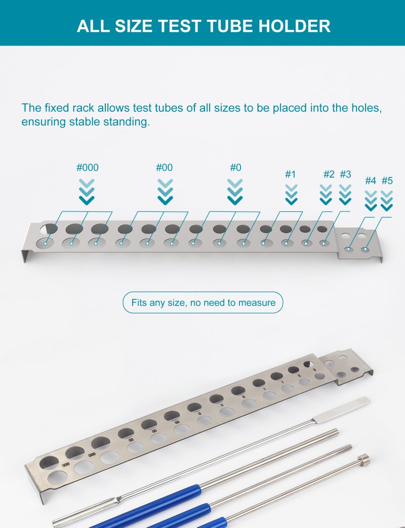 Foosi 16Pcs Filling Tools Kit - Short Stem Funnels Home & Lab Supplies with Empty Tray and Spoon Scoops Spatula Tamper Quickly Maker All Size # 000 00 0 1 2 3 4 5 Funnel ï¼ˆ16Pcs - Image 4