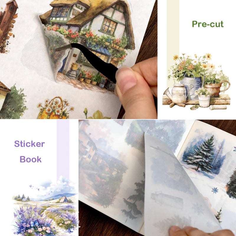 Doraking Coffee Sticker Scrapbooking Supplies for Junk Journal, 50 Sheets Vintage Washi Stickers for Journaling DIY Crafts Arts, Ephemera Sticker Book Precut - Image 5