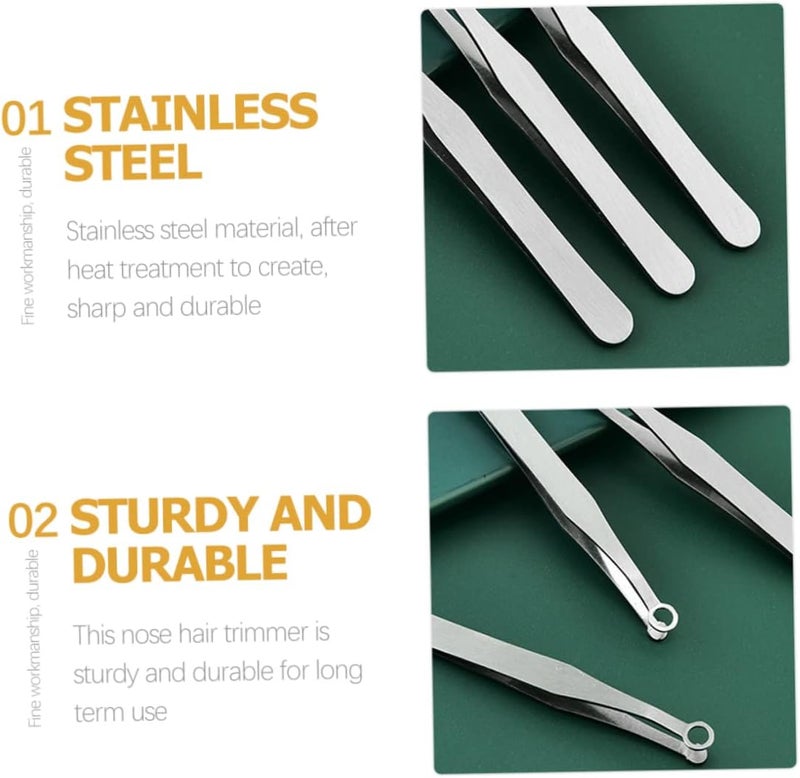 Nasal Clippers Nose Hair Clip Reusable Nose Hair Tweezers for Men Facial Trimmer - Image 5