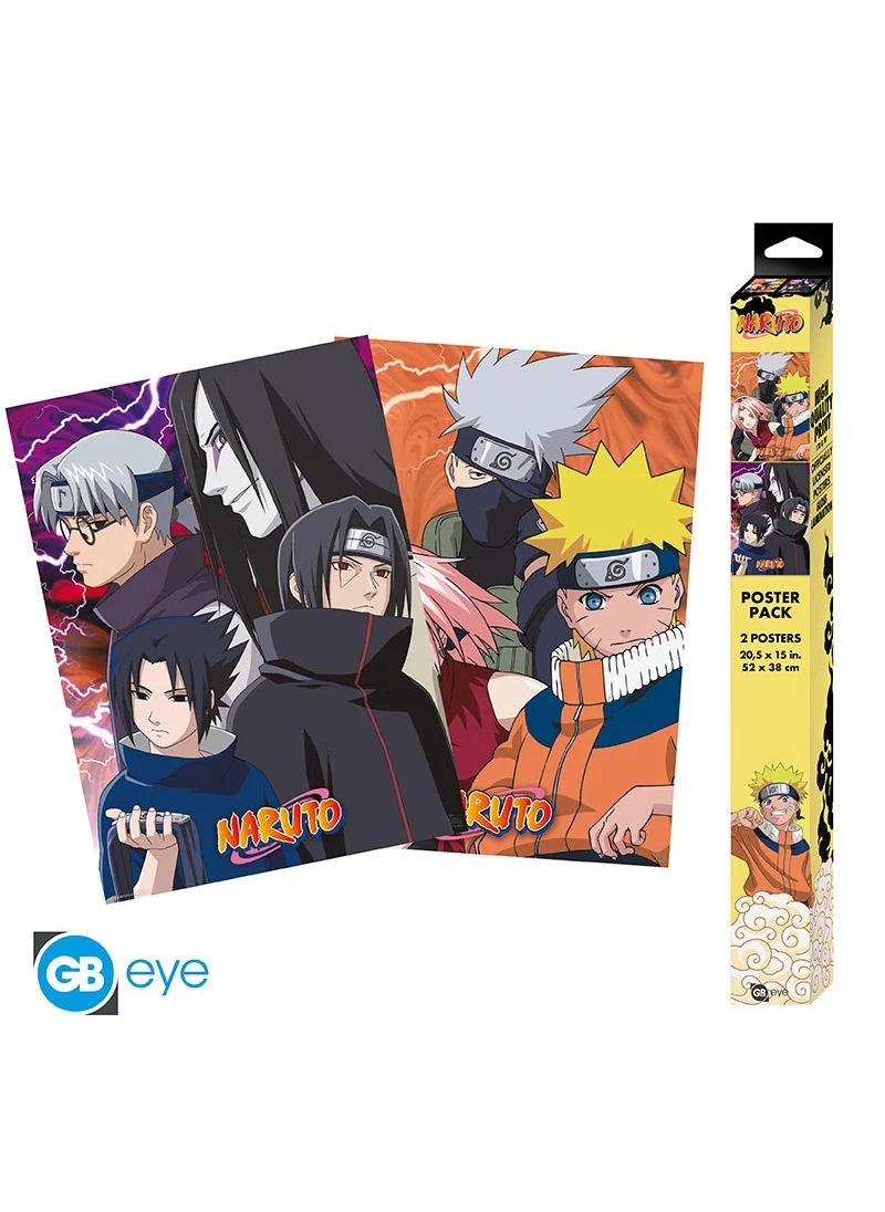 أبيستايل Abystyle NARUTO - Set 2 Posters Chibi 52x38 - Konoha Ninjas & Deserters x4