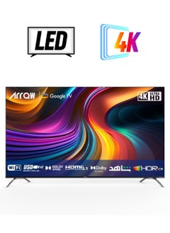 آركيو تلفزيون DLED ذكي مقاس 58 بوصة بدقة 4K GOOGLE  مع حامل حائط | تصميم بدون إطار | دقة 3840x2160| تلفزيون سمارت بنظام اندرويد 11 الأصلي | RO-58LCS-11  - Image 1