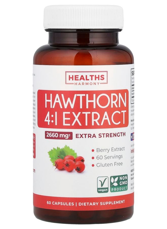 Healths Harmony Hawthorn 4:1 Extract 2660 mg 60 Capsules
