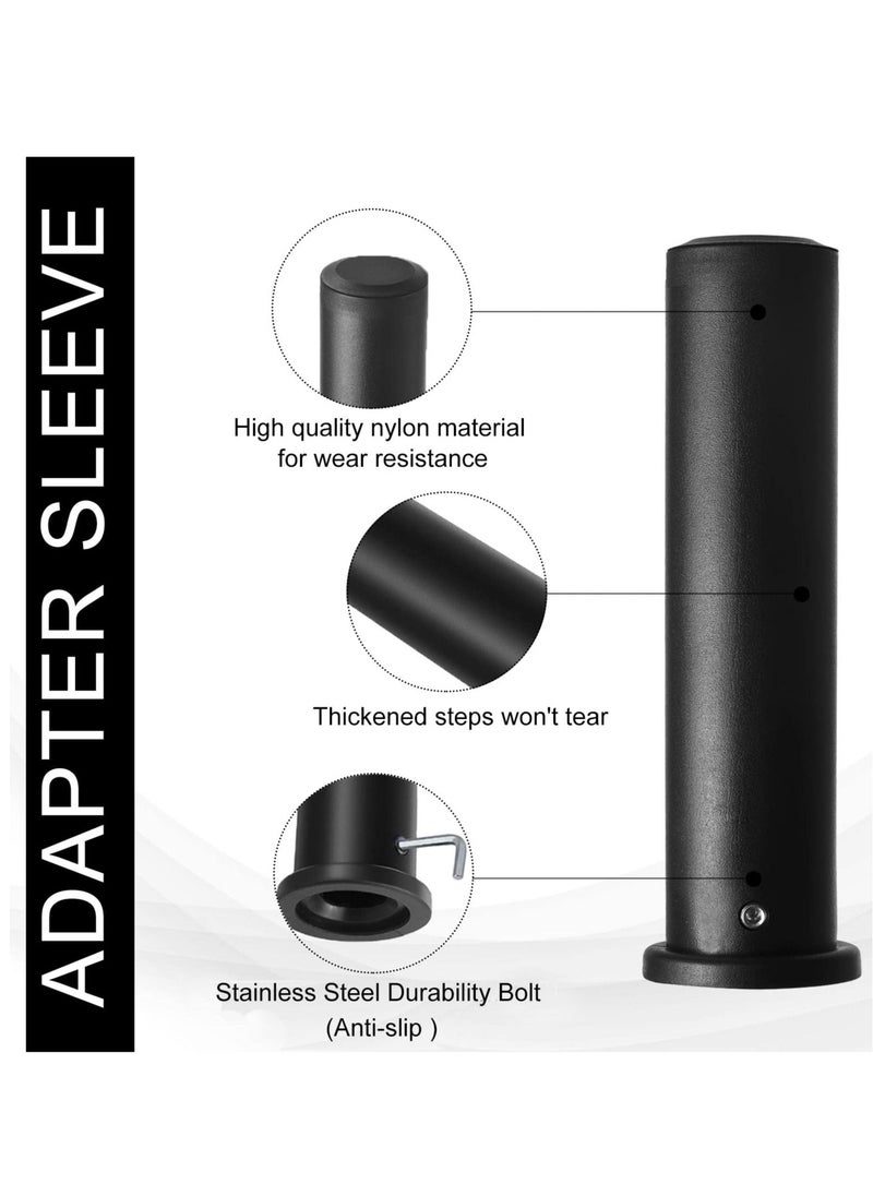 Excefore 2 PCS Olympic Adapter Sleeve, for 1" Standard Barbell Bars, Heavy Duty Nylon and Removable end Cap  - Image 5