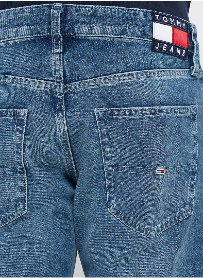 تومي جينز Straight Fit Mid Wash Jeans