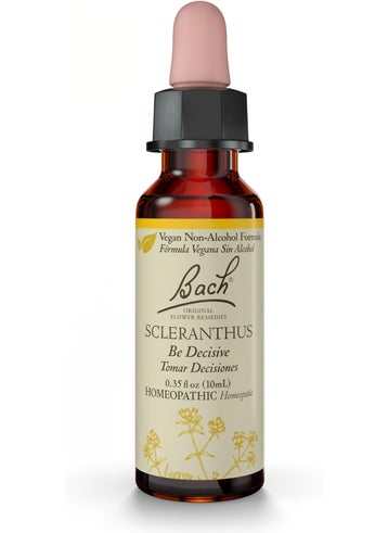Bach Bach Original Flower Remedies, Scleranthus (Non-Alcohol Formula) - Be Decisive - Natural Homeopathic Flower Essence for Emotional Balance - Vegan, Gluten Free, Sugar Free - 10mL Dropper 