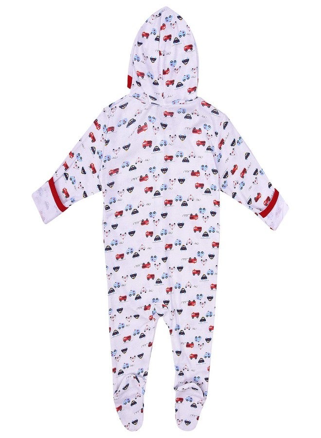 MAGIC TOWN Babyneeds New Born Baby Multi-Color Long Sleeve Cotton Sleep Suit Romper for Boys and Girls Set of 2 - Image 3