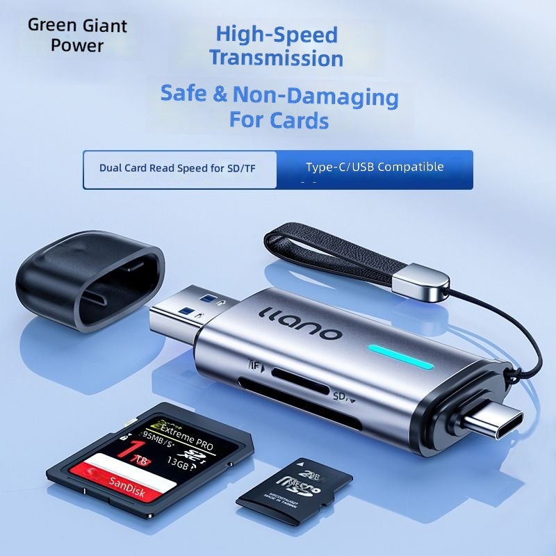 Llano Multi-Function USB 3.0 Card Reader for SD, TF, and Camera Storage - Image 2