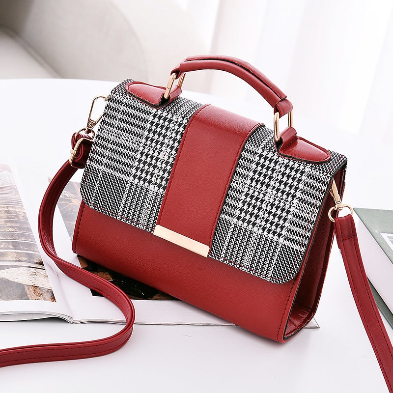 2024 Trendy Korean Womens Crossbody Bag Burgundy 