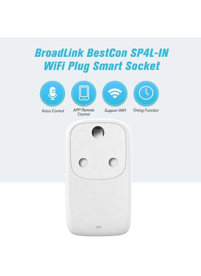 Broadlink - BroadLink BestCon SP4L-IN WiFi Smart Plug 10A Electrical Socket Smart Phone APP Remote Control Alexa Google Home Voice Control IFTTT - Image 1