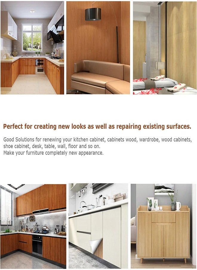 Generic - Wood Grain Design Wallpaper Brown 60x300cm - Image 1