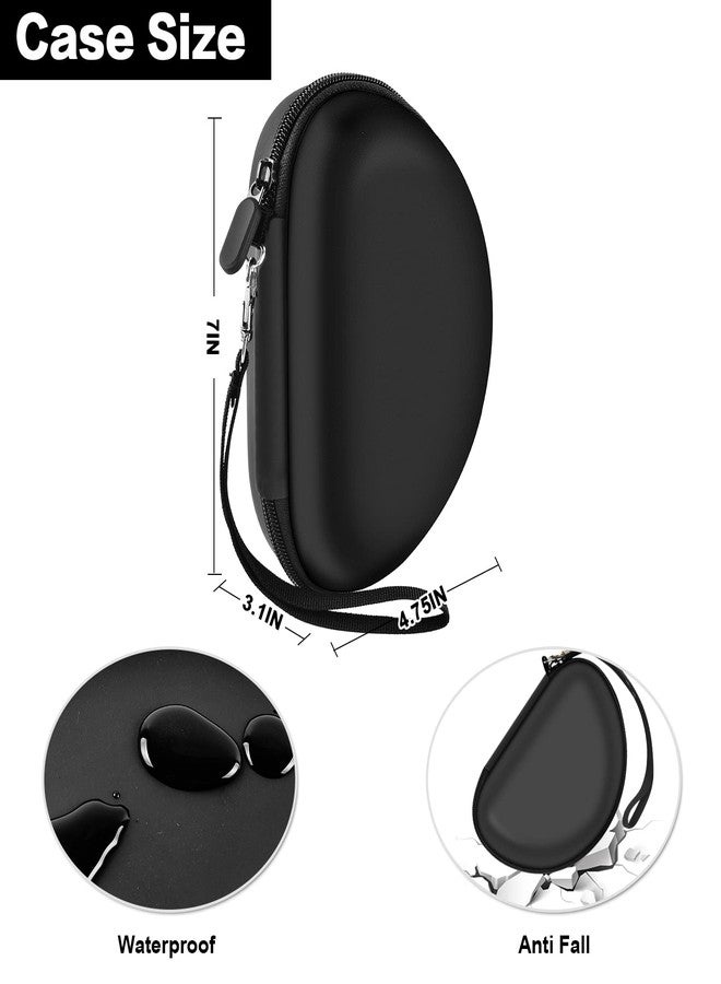 Comecase Travel Hard Carrying Case Compatible for Beats Solo3 / for Beats Studio3/ for Beats Solo2/ for Beats Solo Pro Bluetooth On-Ear Headphones - Black+Inside Khaki - Image 5