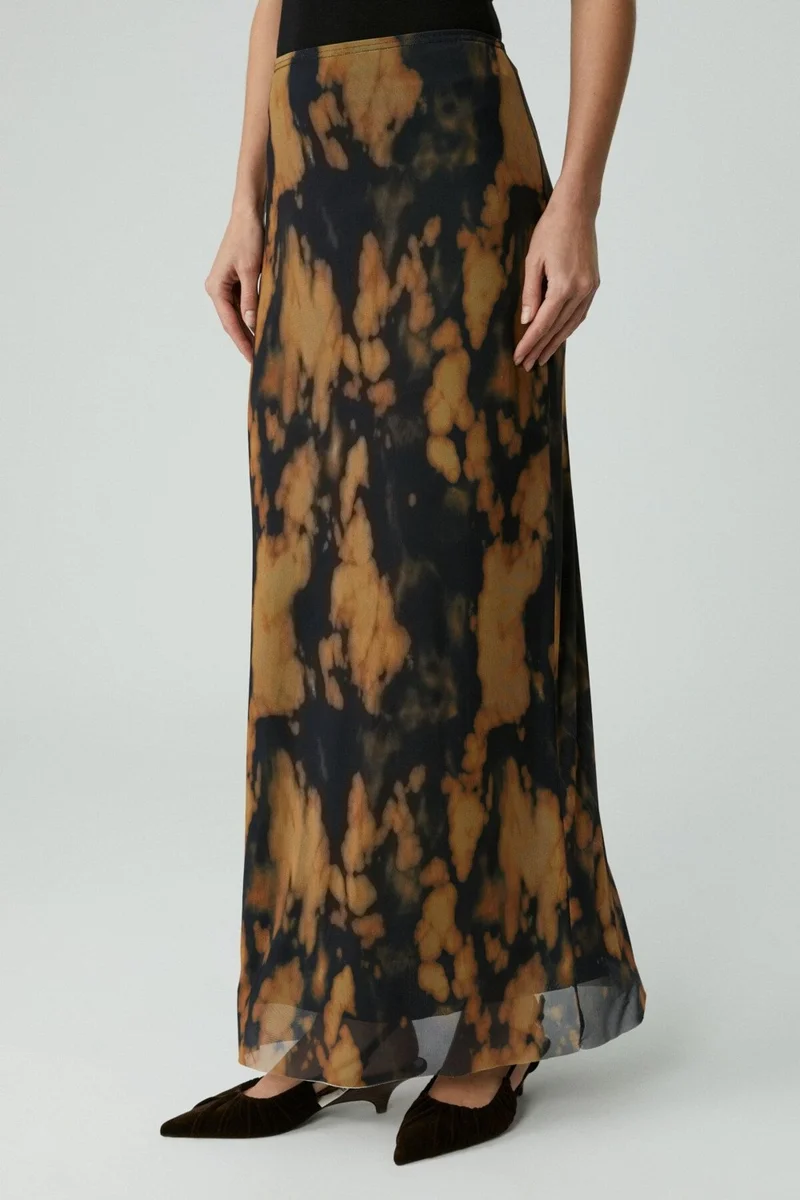 جريميلانج Edona Women's Patterned Long Lined Patterned Skirt