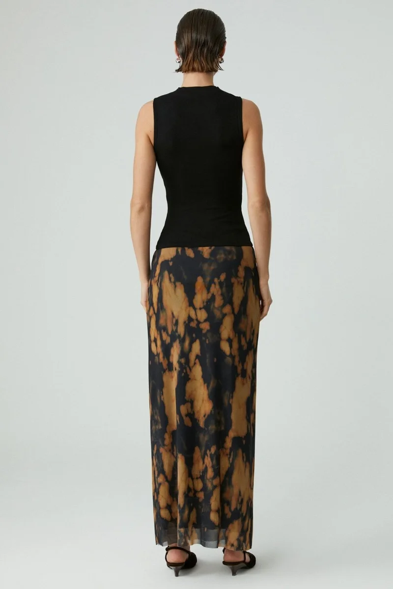 جريميلانج Edona Women's Patterned Long Lined Patterned Skirt