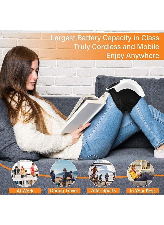 Arabest Cordless Knee Massager with Extra Long Strap, Powerful Battery Based Infrared Deep Heat Knee Joint Pain Relief for Swelling Stiff Joints, Stretched Ligament and Muscles Injuries  - Image 4