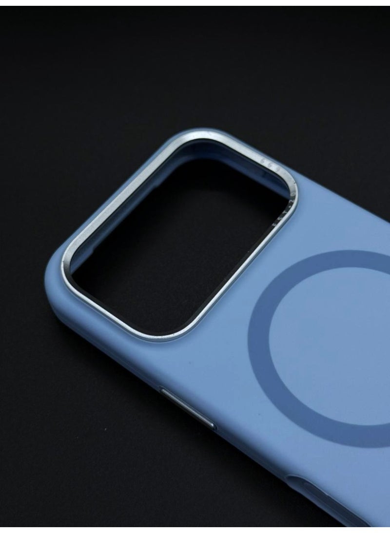 general Premium Silicone MagSafe Case for iPhone 17 Pro Max – Slim, Shockproof, Magnetic Wireless Charging Compatible Protective Cover (Sky Blue) - Image 3