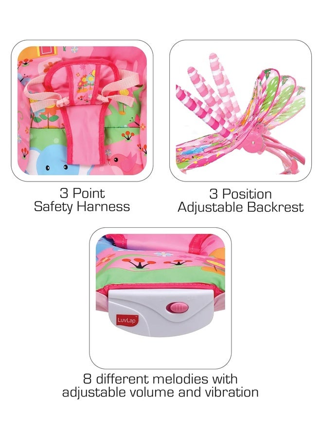 Luvlap Springdale Newborn to Toddler Portable Rocker Cum Bouncer, Multicolor - Image 3