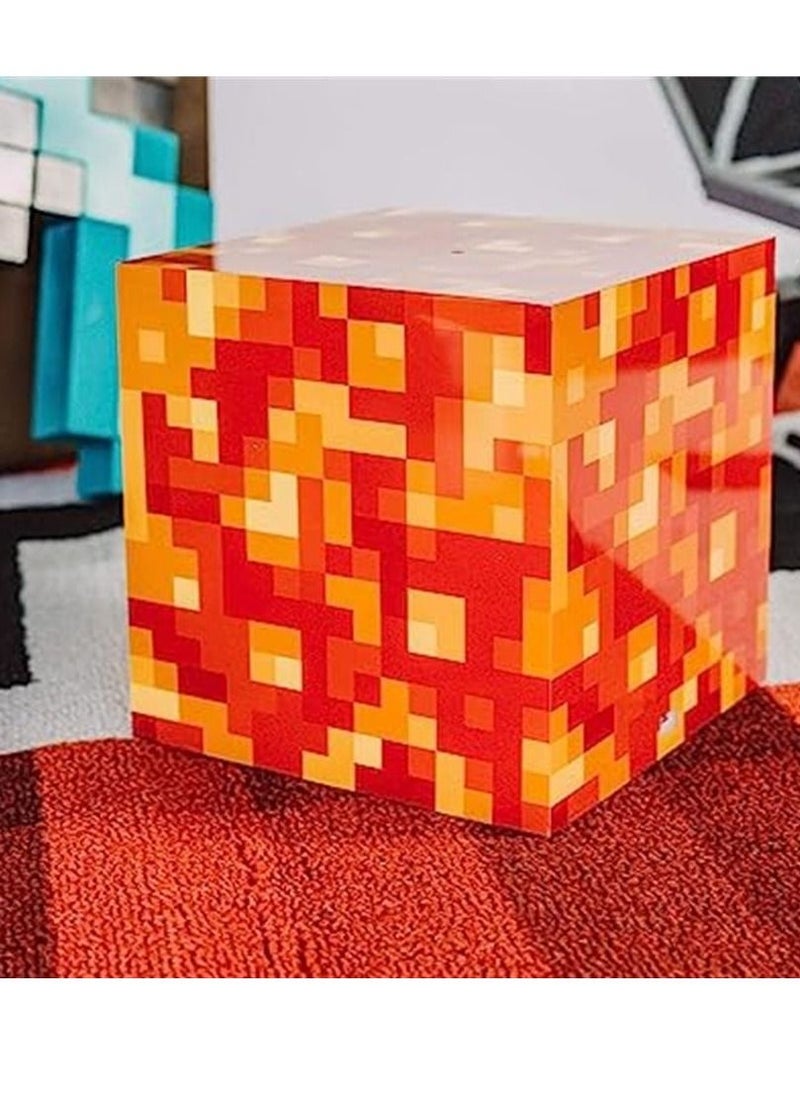 Generic - Minecraft Lava Block LED Mood Light Lamp Mood Lighting USB  | Collectible Mood Lamp | White Mood Light LED Lava Block | 3 Inches Tall - Image 1