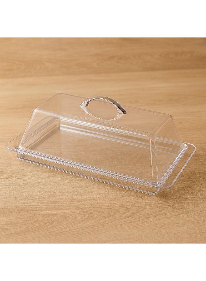 Acrylic Cake & Pastry Container with Lid – 50×28 cm - Image 1