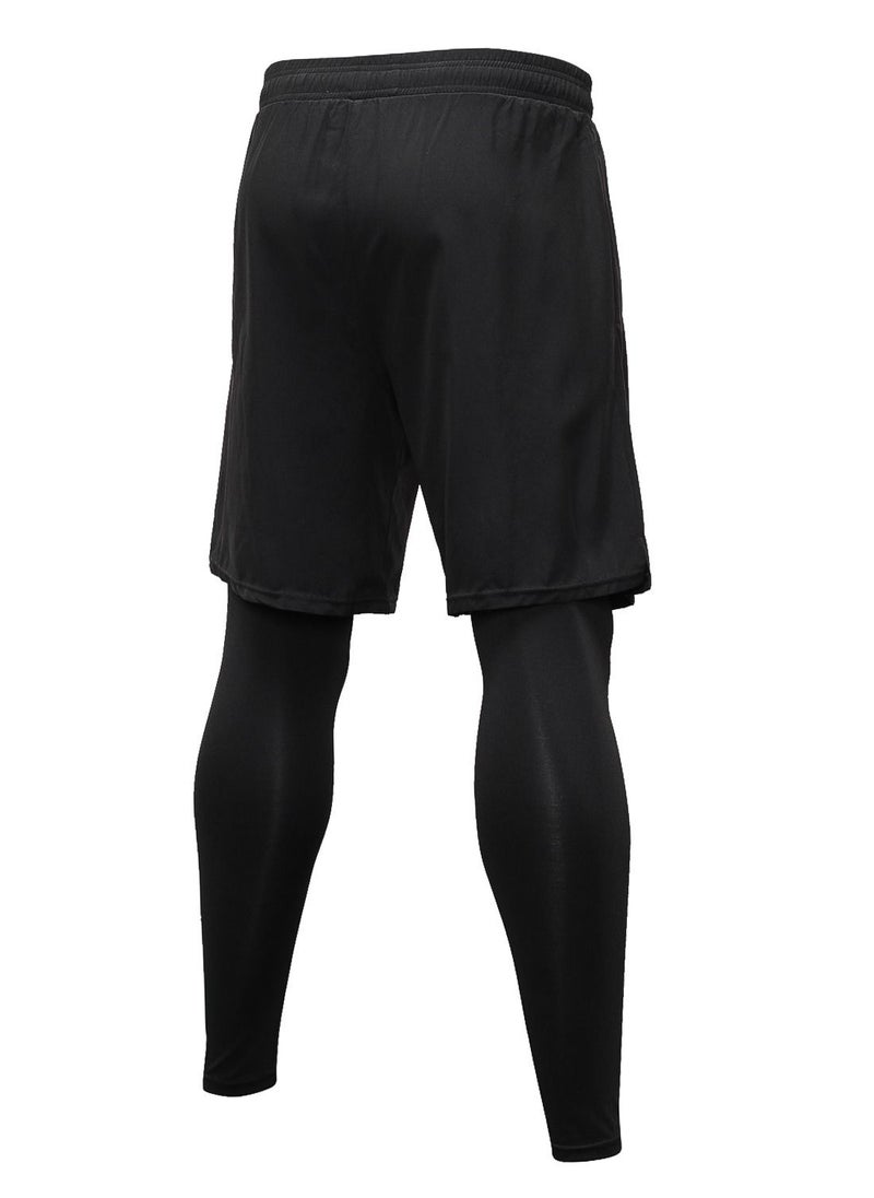 Loquat Men Quick Dry Breathable Running Trousers Black  - Image 2