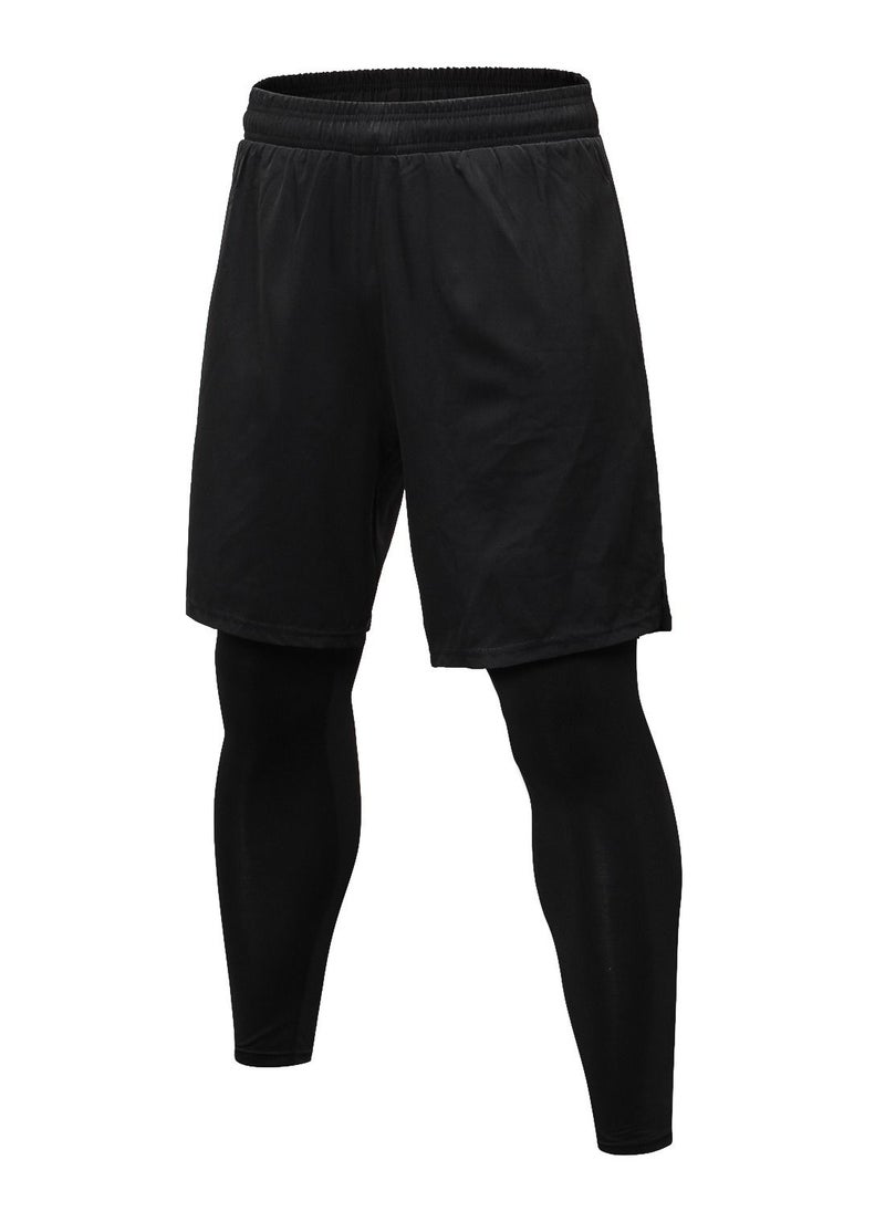 Loquat Men Quick Dry Breathable Running Trousers Black  - Image 1
