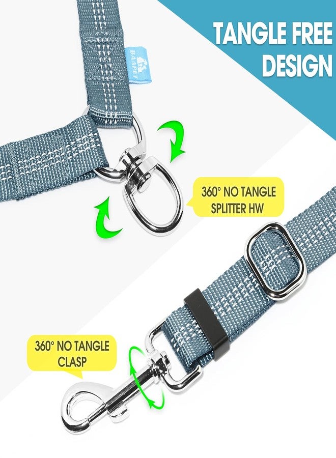 BAAPET Double Dog Leash Splitter, Tangle Free Dual Dog Leash Coupler, Two Dog Walking and Training Extension for Small Medium or Large Dogs (1.0'' x 20~32 Inch, Grey) - Image 4