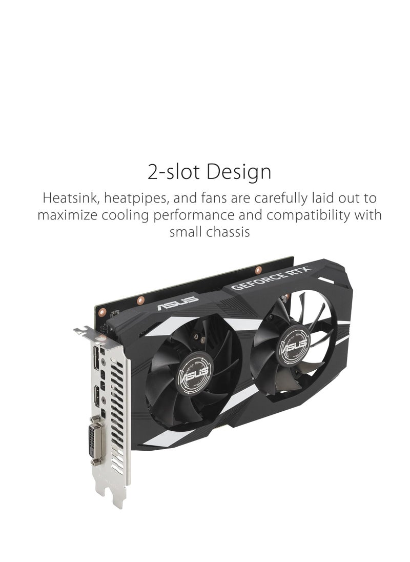 Generic - Dual NVIDIA GeForce RTX 3050 6GB OC Edition Gaming Graphics Card - PCIe 4.0, 6GB GDDR6 Memory, HDMI 2.1, DisplayPort 1.4a, 2-Slot Design, Axial-tech Fan Design, 0dB Technology, Steel Bracket - Image 1