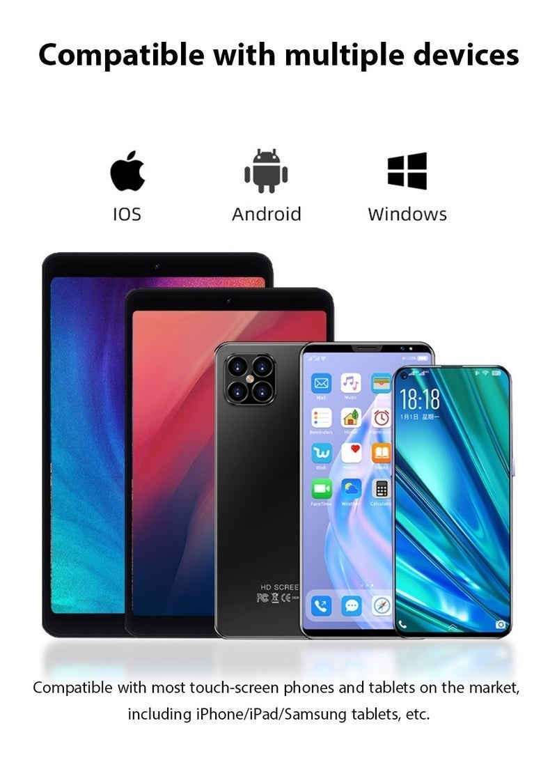 ديبتر قلم ستايلس نشط متوافق مع شاشات اللمس التي تعمل باللمس لنظامي التشغيل iOS وAndroid وWindows، قلم للآيباد مع وظيفة اللمس المزدوج، قلم قابل لإعادة الشحن لأجهزة الآيباد/آيباد برو/آيباد إير/ميني/آيفون/هاتف محمول/سامسونج/لرسم وكتابة الأجهزة اللوحية - Image 2