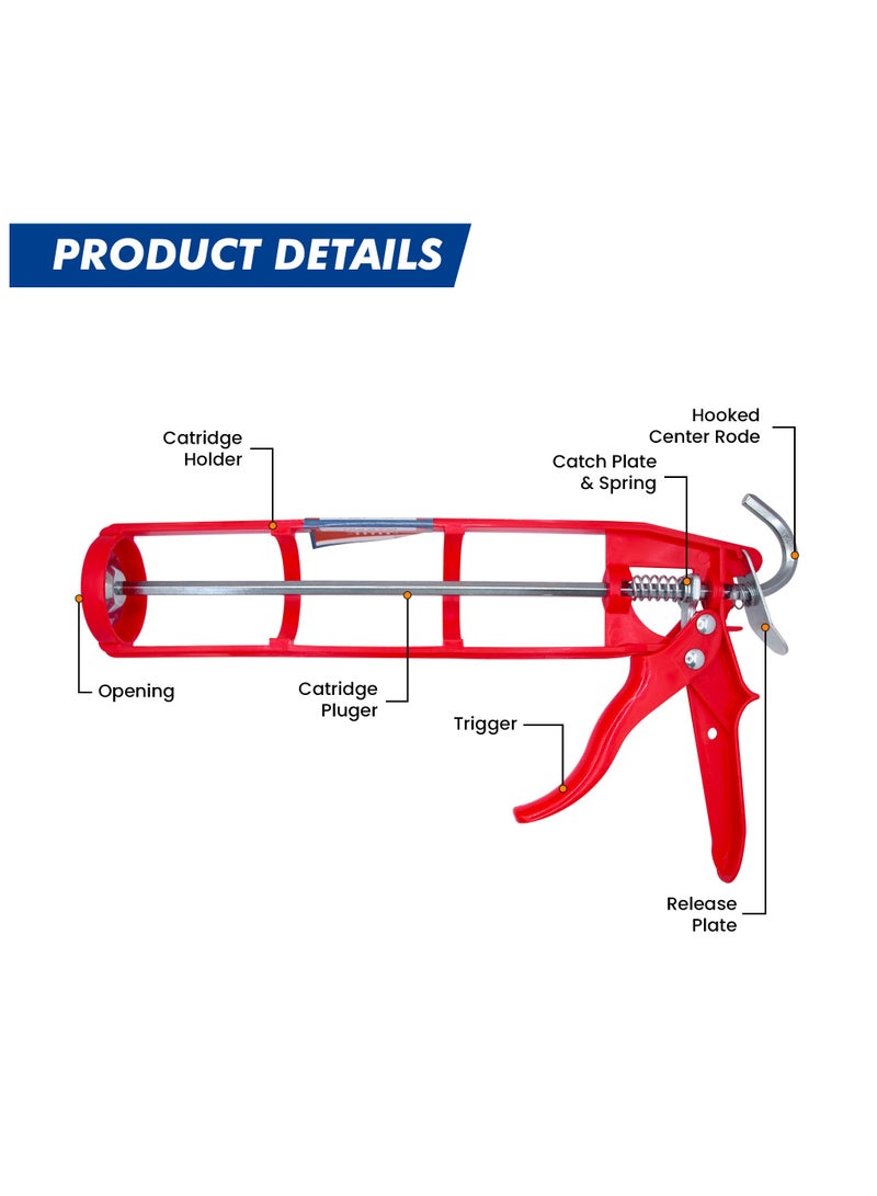 درافل مسدس غراء السيليكون من Duravel PVC ذو بنية متينة وتصميم سهل الاستخدام وقبضة مريحة - Image 5