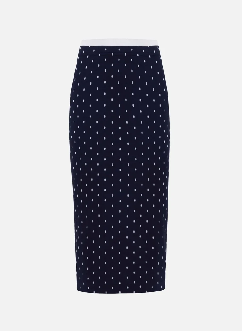 Lichi Polka dot mini skirt with contrasting belt