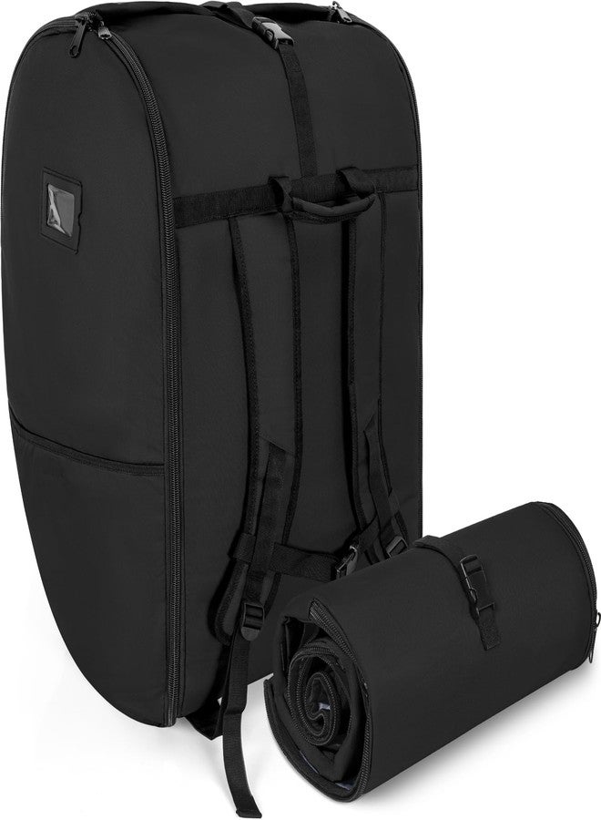 WELIDAY Padded Car Seat Travel Bag Compatible with Doona, Infant Car Seat Travel Bag, Foldable Car Seat Stroller Gate Check Bag for Airplane (Midnight Black) - Image 1