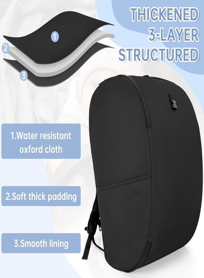 WELIDAY Padded Car Seat Travel Bag Compatible with Doona, Infant Car Seat Travel Bag, Foldable Car Seat Stroller Gate Check Bag for Airplane (Midnight Black) - Image 4